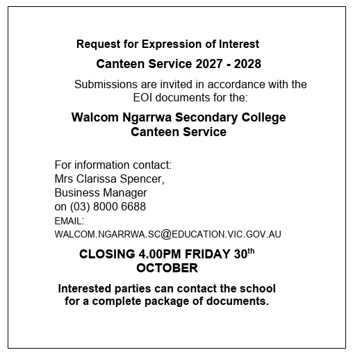 Canteen Notice